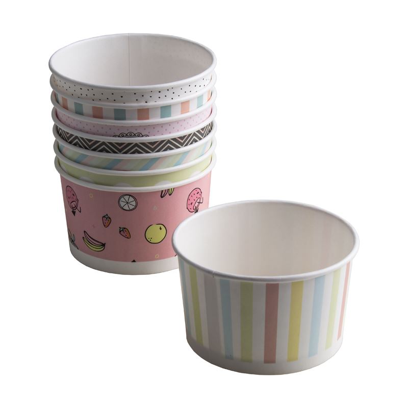 Miseczka papierowa na lody 245ml pastele 25szt