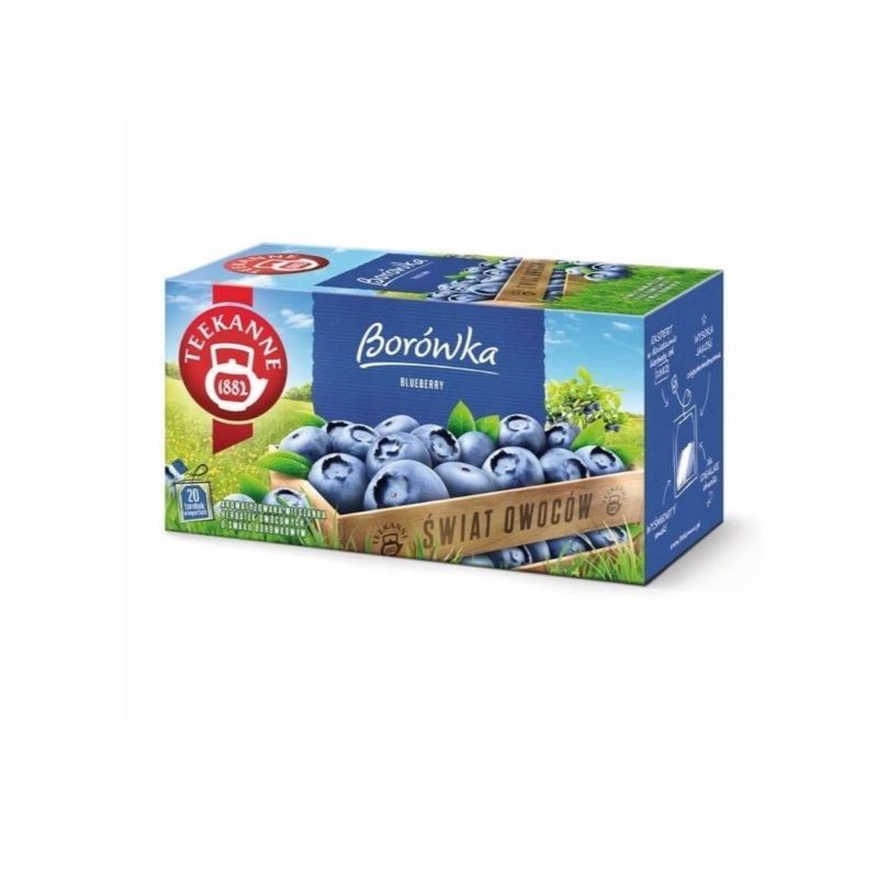 Herbata Blueberry Borówkowa ekspresowa owocowa 20szt