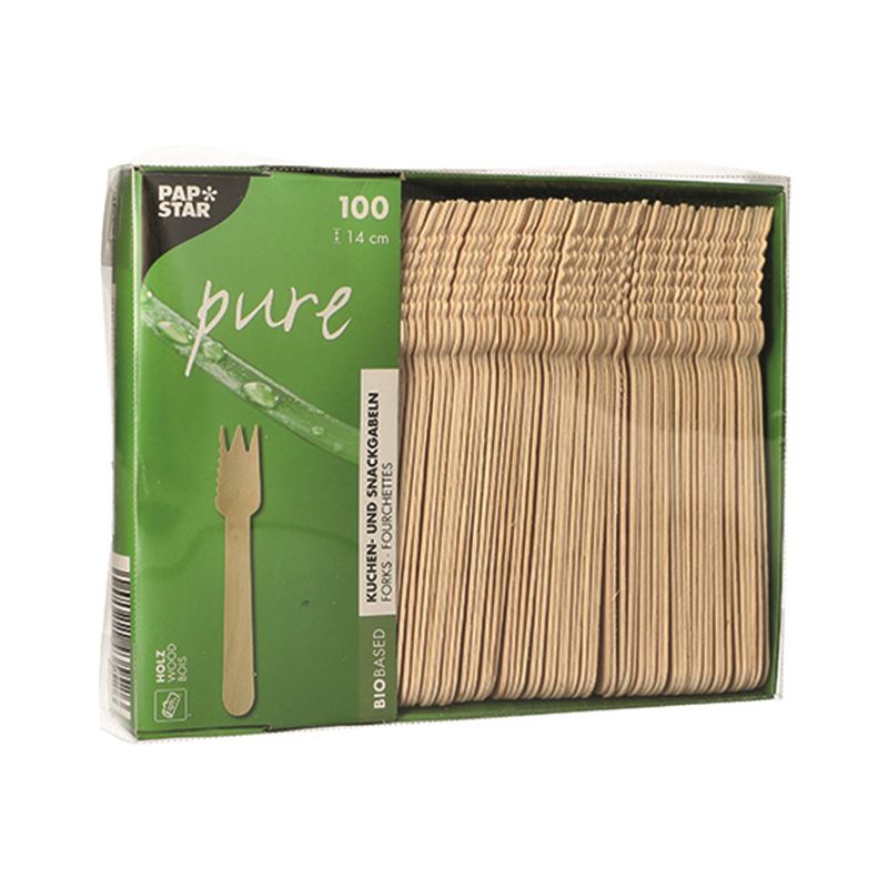 Widelczyki drewniane 14 cm do ciasta i przekąsek 100szt