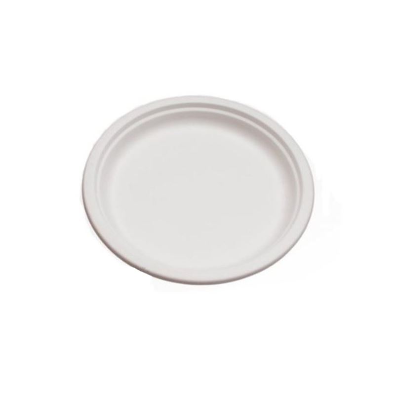 Talerz z trzciny cukrowej 23cm biały 50szt