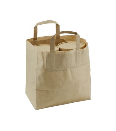 Torba papierowa brązowa z uchem płaskim 260x170x260 250szt