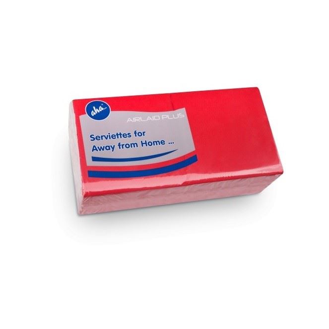 Serwetki 33x33 składane 1/4 2W czerwone 250szt