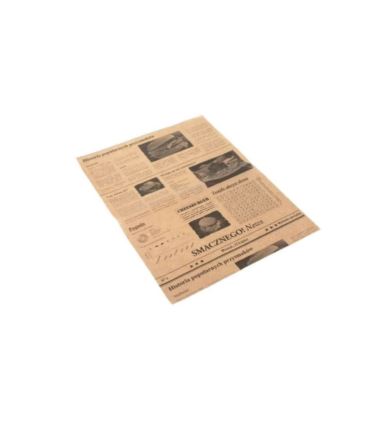 Papier do pakowania arkusze powlekany PE z nadrukiem 30x40 1000szt gazeta