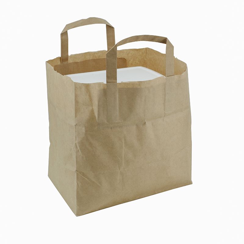 Torba papierowa brązowa z uchem płaskim 260x170x260 250szt