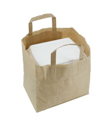 Torba papierowa brązowa z uchem płaskim 260x170x260 250szt