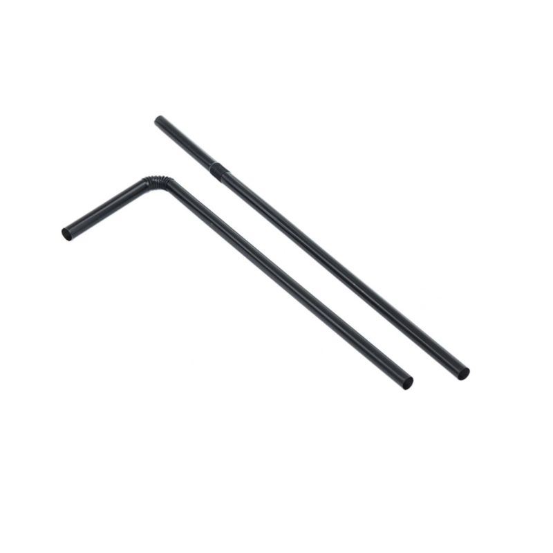 Słomki łamana PP czarna 5/210mm 500szt