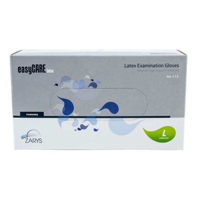 Rękawiczki lateksowe pudrowane medyczne L 100szt
