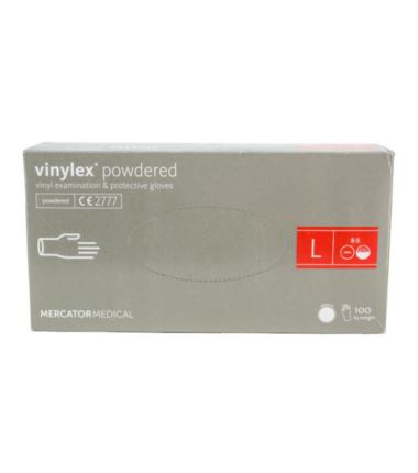 Rękawiczki medyczne winylowe bezpudrowe medyczne L 100szt