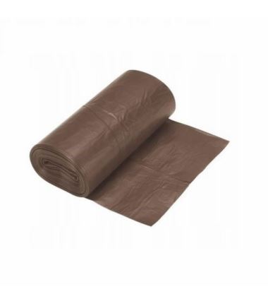 Worki na śmieci 60l LDPE brązowya 20szt
