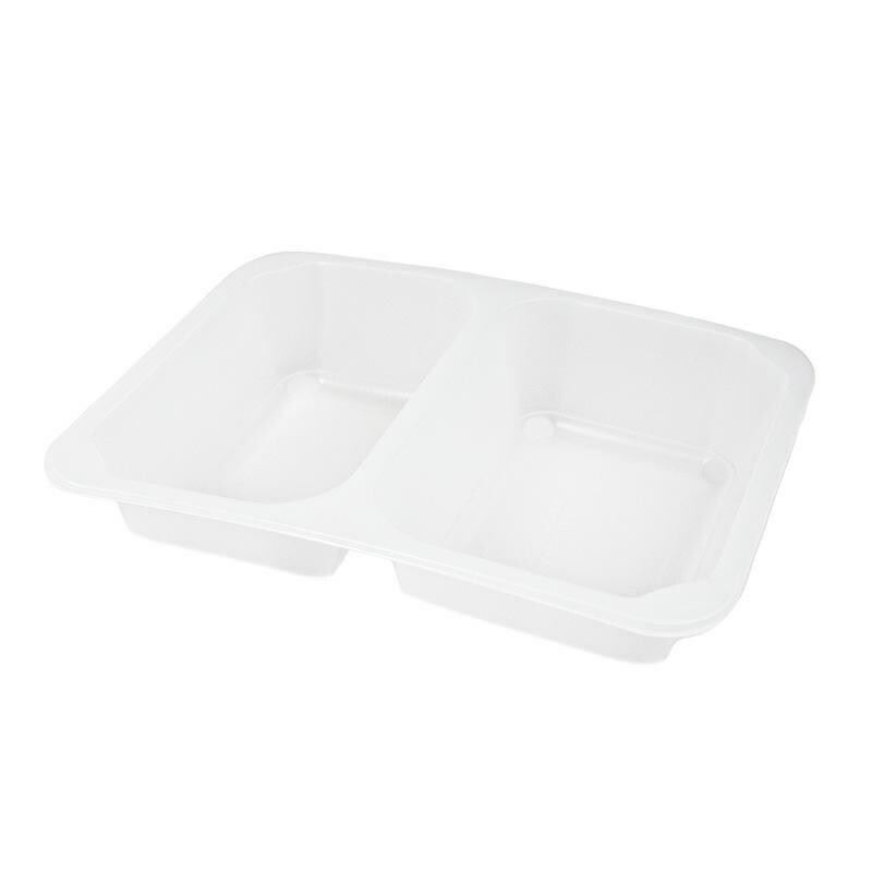 Pojemnik do zgrzewu 227x178x40 mleczny 2-dzielny 500szt