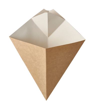 Rożek na frytki z miejscem na dip 270x215mm 50szt