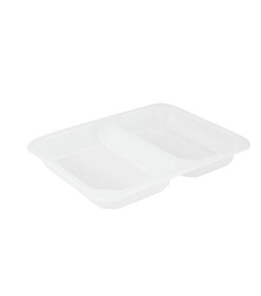 Pojemnik do zgrzewu 227x178x30 mleczny 2-dzielny 500szt