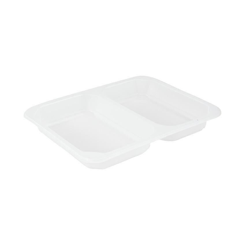 Pojemnik do zgrzewu 227x178x30 mleczny 2-dzielny 500szt