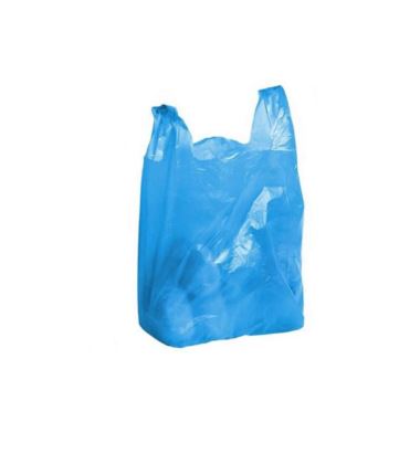 Reklamówka HDPE 25/45 niebieska a'100 14my