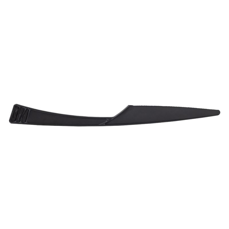 Nóż plastikowy czarny Servipack Wave Design 40szt Guillin