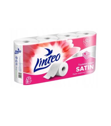 Papier toaletowy celuloza 3-warstwowa 8szt LINTEO Satin