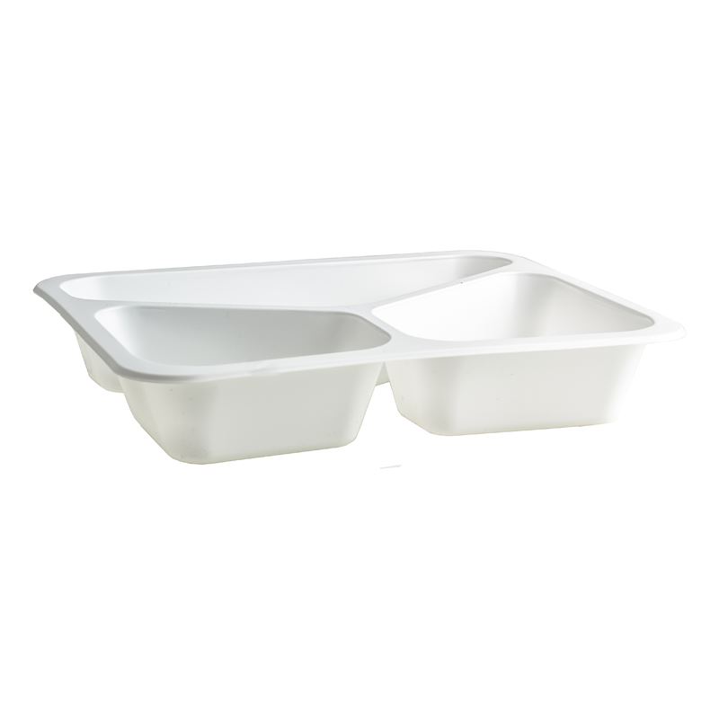 Pojemnik do zgrzewu 227x178x40 biały 3-dzielny 600szt
