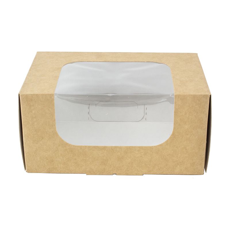 Pudełko cukiernicze 165x110x80mm kraft z oknem ECO 50szt