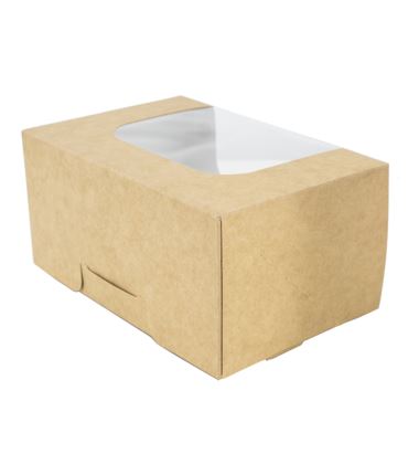 Pudełko cukiernicze 165x110x80mm kraft z oknem ECO 50szt