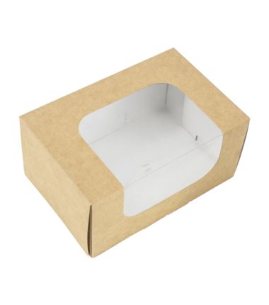 Pudełko cukiernicze 165x110x80mm kraft z oknem ECO 50szt
