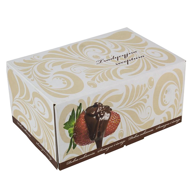 Pudełko cukiernicze nadruk 165x110x80mm Ornament 250szt