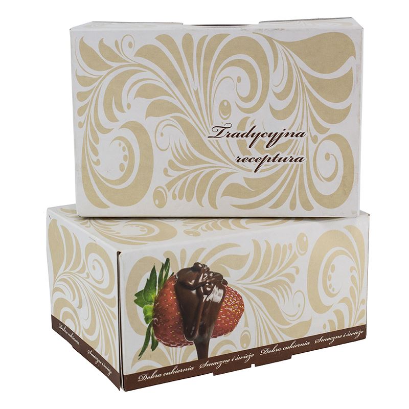 Pudełko cukiernicze nadruk 165x110x80mm Ornament 250szt