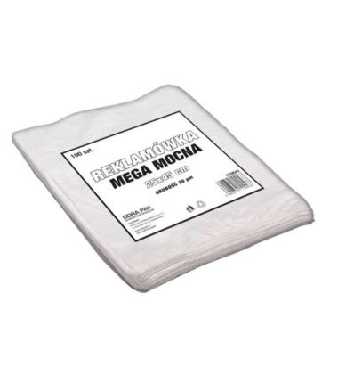 Reklamówki HDPE 25x45 50my mega mocne 100szt