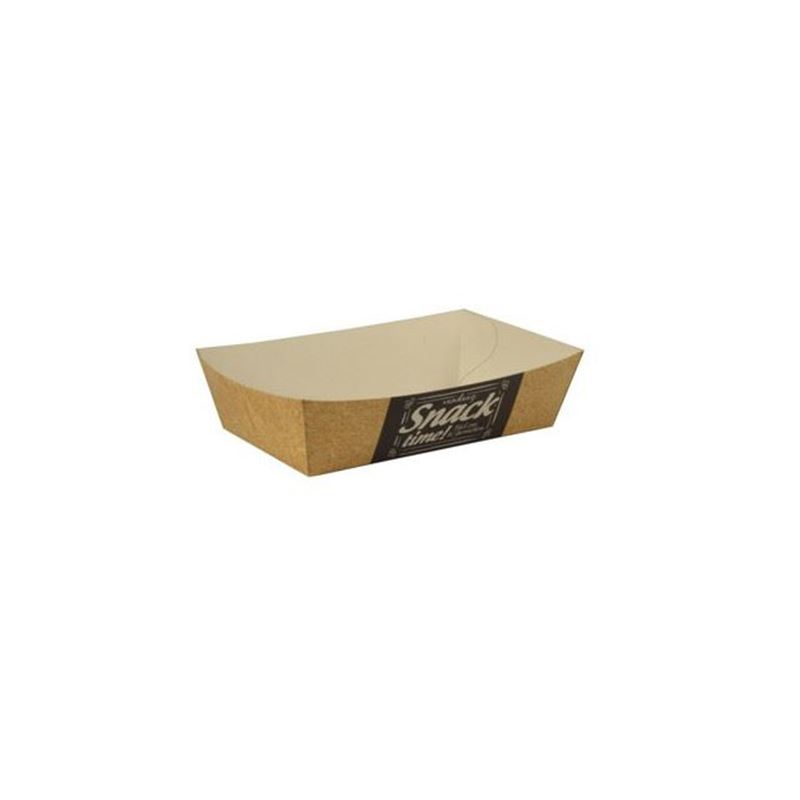 Tacka tekturowa KRAFT "łódka" na frytki 120x70x35 50szt