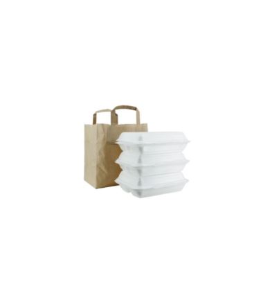 Torba papierowa brązowa z uchem płaskim 220x100x285 250szt
