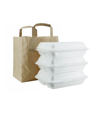 Torba papierowa brązowa z uchem płaskim 260x170x260 250szt