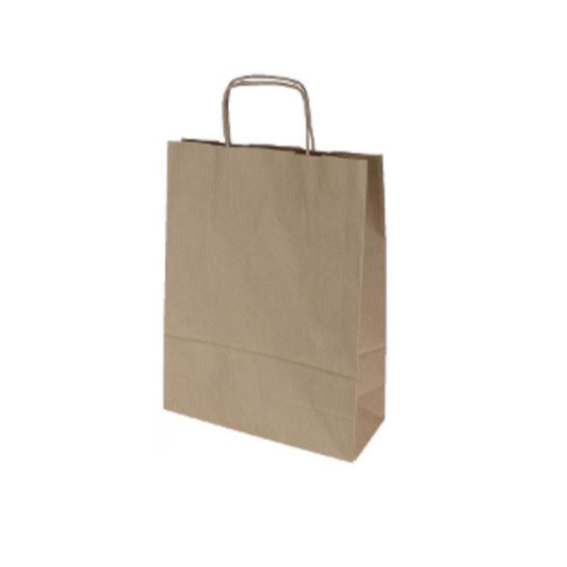 Torba papierowa brązowa z uchem skrętnym 180x80x225 250szt
