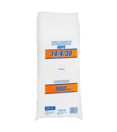 Woreczki foliowe HDPE atestowane 14x4x38cm 800szt