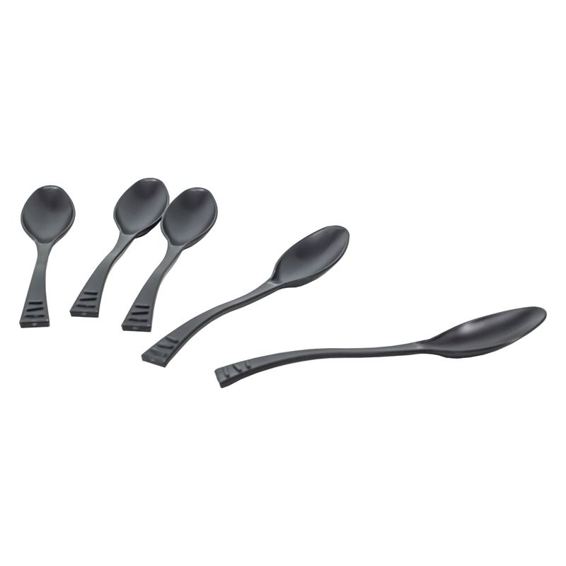 Łyżeczka plastikowa czarna Servipack Wave Design 40szt Guillin
