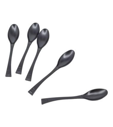 Łyżeczka plastikowa czarna Servipack Wave Design 40szt Guillin