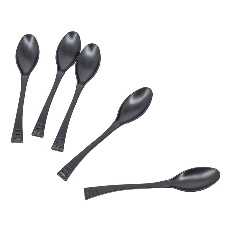 Łyżeczka plastikowa czarna Servipack Wave Design 40szt Guillin