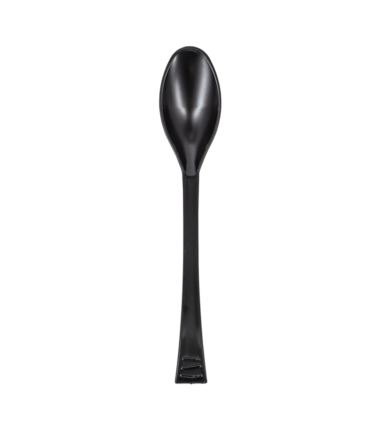 Łyżka plastikowa czarna Servipack Wave Design 40szt Guillin