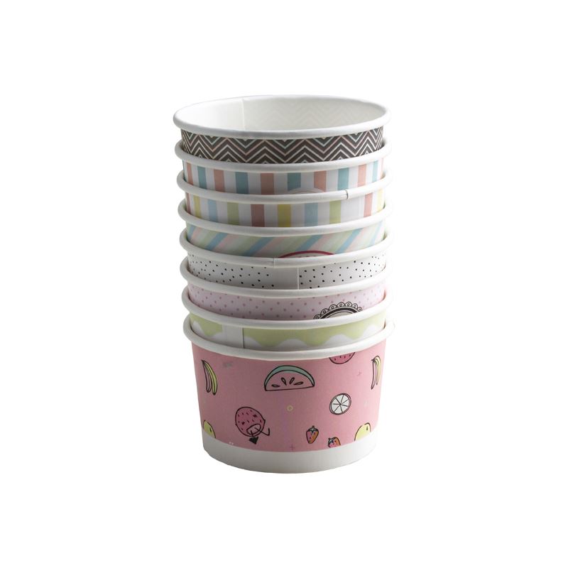 Miseczka papierowa na lody 160ml pastele 25szt