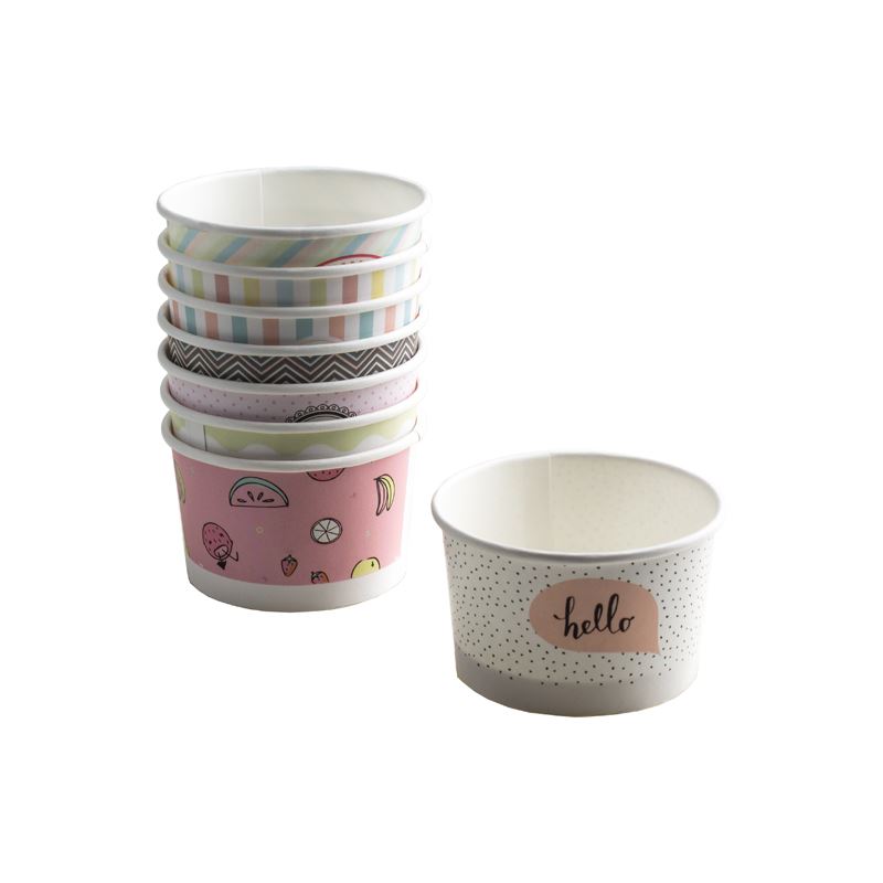 Miseczka papierowa na lody 160ml pastele 25szt