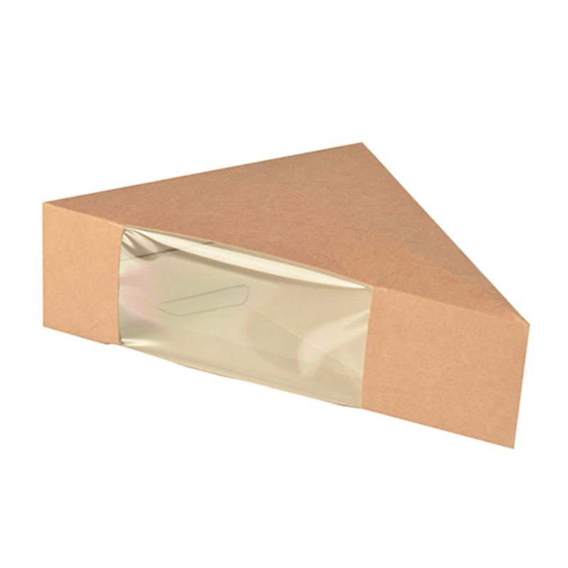 Pudełko trójkątne na kanapki/ sandwich KRAFT 12,3x12,3x8,2 cm 50szt
