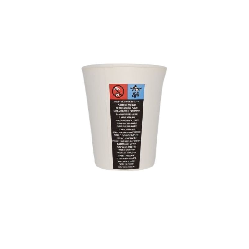Kubek papierowy 250ml 80mm biały 100szt