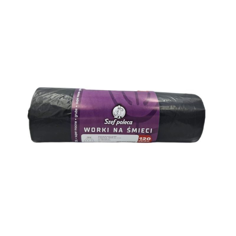 Worki na śmieci 120l LDPE czarne Szef Poleca 10szt