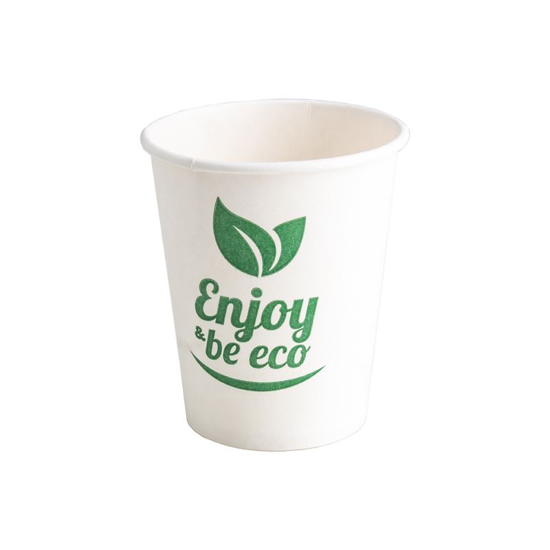Kubek papierowy PLASTIC FREE 250ml 80mm z nadrukiem 50szt