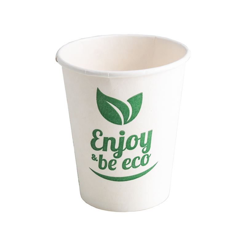 Kubek papierowy PLASTIC FREE 250ml 80mm z nadrukiem 50szt