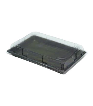 Pojemnik na sushi z wypukłą przykrywką rPET 260x190x45mm 50szt