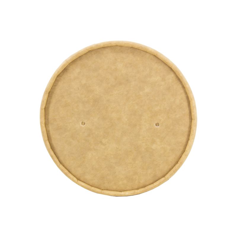Pokrywka papierowa kraft/biała do pojemników 115mm 50szt