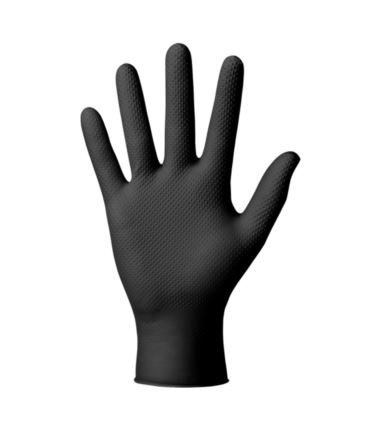 Rękawiczki nitrylowe czarne powergrip XL 50szt