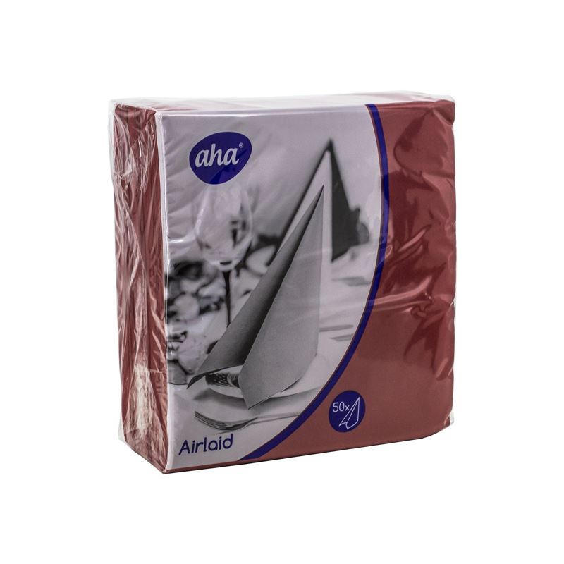Serwetka flizelinowa 40x40 składana 1/4 bordowa 50szt