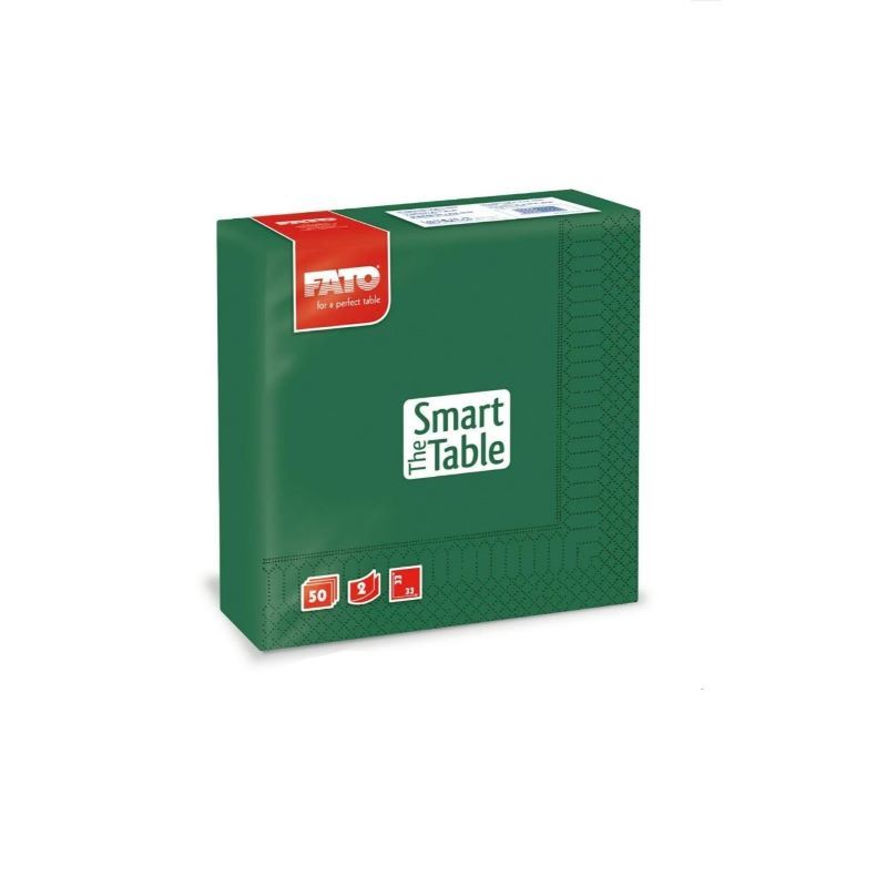 Serwetka składana 33/33 2W 1/4 zielona 50szt