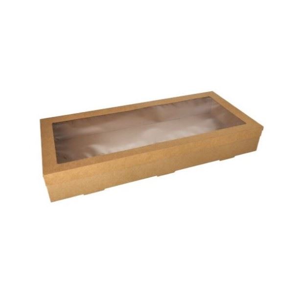 Pudełko sushi box, cateringowe 25,2x35,9x8cm kraftowe 10szt
