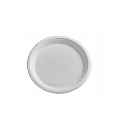 Talerz z trzciny cukrowej 22cm biały 100szt